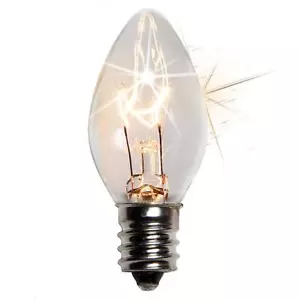 Box of 50 C7 Twinkle Clear Transparent Christmas Bulbs - Picture 1 of 1