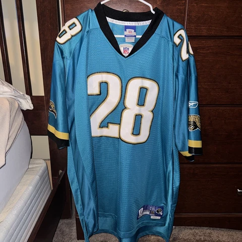 Vintage Reebok Fred Taylor Jacksonville Jaguars Mens 2XL Sewn Jersey Cover