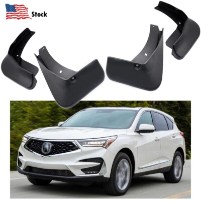 4 protetores contra respingos para-lamas para carro Acura RDX 2019 2020 2021 2022 - Imagem 1 de 4