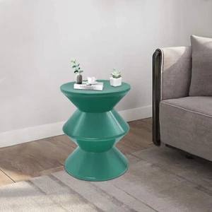 Sofa Side Table Round End Table 36*45cm Load 100KG Green Side Table Indoor - Picture 1 of 17