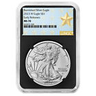 2023-W Burnished $1 American Silver Eagle NGC MS70 ER West Point Star Label R...