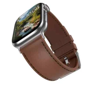 Bracelet MobyFox Classic en cuir véritable coupe universelle marron - Photo 1 sur 3