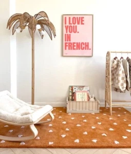 Modern Heart Design Hand-Tufted Rug Awesome For Home 100% Wool Area Rugs - Picture 1 of 5