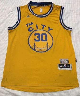 Camiseta Adidas Stephen Curry Golden State Warriors Clásicos de Madera Dura Swingman L Foto 1 de 4