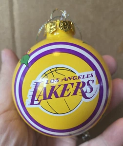 Los Angeles Lakers Christmas Ornament, NBA, Yellow purple white Holly - Picture 1 of 6