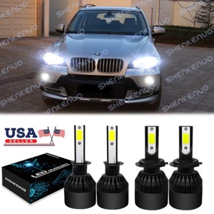 Faro LED 6500 K de luz alta para BMW E70 X5 2005-2013 4x H7&H1 - Imagen 1 de 12