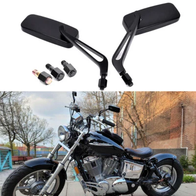 Black Motorcycle Mirrors For Honda Shadow Phantom VT750 Spirit Aero 600 750 1100 - Image 1 of 4