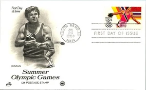 S01-5237, OLYMPICS 84, DISCUS, * PCS/ARTCRAFT FDC - Picture 1 of 2