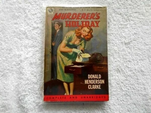 MURDERER'S HOLIDAY-DONALD HENDERSON CLARKE AVON #394-1951 - Picture 1 of 2