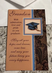 Graduation Grandson Congratulations 5'x7.75" Stockwell Greeting Card - Picture 1 of 12