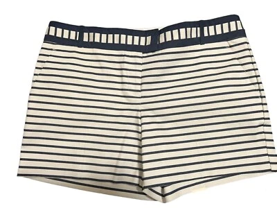 Pantalones Cortos Chinos The Limited Para Mujer 14 Blancos Rayas Tiro Medio 5" Entrepierna Informales NUEVO Foto 1 de 4