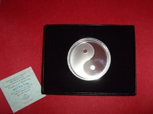 2022 - 5 oz .999 Fine SILVER YIN YANG PROOF EWIGE WEISHEIT MICROMINTAGE COA #52! - Bild 1 von 3