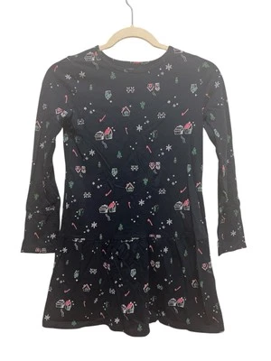 Carter’s Girls 假日连衣裙 – 14/14A 码 – 姜饼和雪花印花 — 第 1/3 张图片