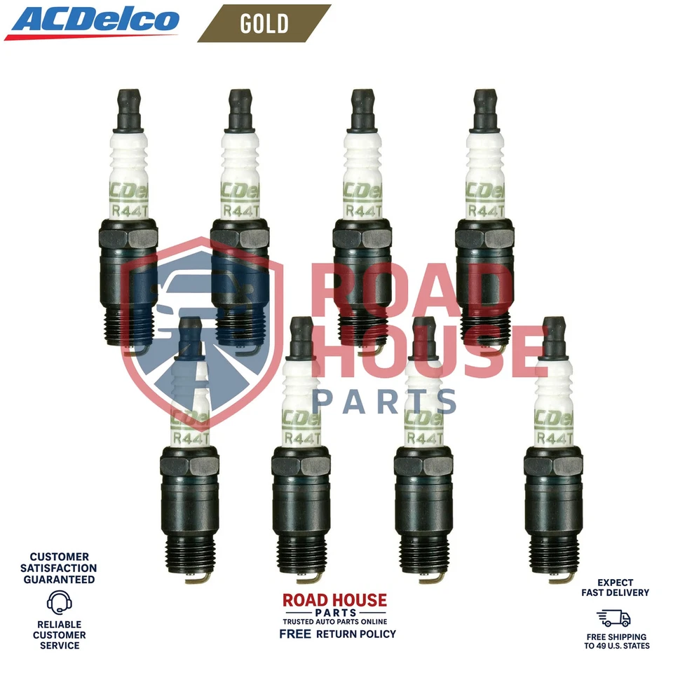Juego de 8 bujías GM ACDelco para Buick Cadillac Chevy Ford F150 Mustang Jeep Foto 1 de 4