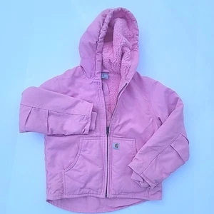 Carhartt Jacke Mädchen Gr. 6 rosa Canvas Sherpa gefüttert Hausarbeit Mantel Scheune Bauernhof Jugend - Bild 1 von 11