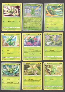Scyther Pokemon Card Collection Set of 9 English Cards Reverse Holo Grass Type - Picture 1 of 1
