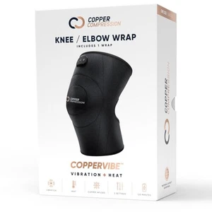 CopperVibe Vibration + Wärmetherapie Knie/Ellenbogen Bandage Unterstützung Vibrierende Wärme... - Bild 1 von 9