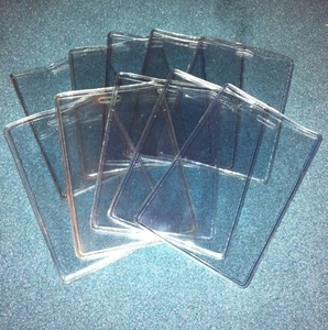 10 Pezzi Porta Badge ID in Plastica Trasparente Resistente Nome Biglietti da Visita - Foto 1 di 2