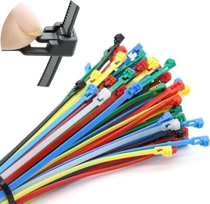 100 Stück Kabelbinder wiederverschließbar 300 x 4.8 mm, Kabelbinder bunt Set-UV - Bild 1 von 8