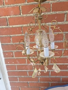 Vintage Brass incandescent Luminaire Ceiling Fixture - Picture 1 of 11