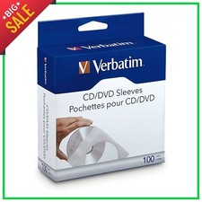 Compact Disc CD DVD Paper Sleeves Cover Case White Envelope Clear Window 100 Pcs