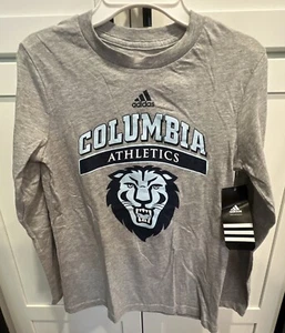 Adidas Kids Sz. 8 Columbia University Athletics Classic Long Sleeve T-Shirt NWT - Picture 1 of 9