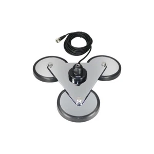 Tram 2692 5" Tri-Magnet CB Antenna Mount w/ Rubber Boots & 18-Foot Coaxial Cable - Picture 1 of 5