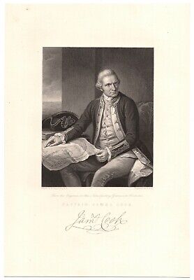 1837 W. Holl Engraving ~ CAPTAIN JAMES COOK ~ Kealakekua Bay ~ Owhyhee HAWAII  • 28.83£