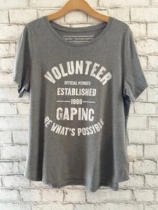NWOT Women’s Gap Volunteer Short Sleeve T-Shirt Size X-Large in Gray - Picture 1 of 5