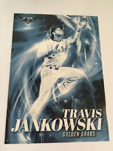 2017 Topps Fire Golden Grabs 5x7 Travis Janikowski Padres GG12 Blue #'d 1/2 - Picture 1 of 1