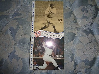 Guía de medios de los Yankees de Nueva York 1978 Anuario Campeones del Mundo Programa Reggie Jackson Foto 1 de 2