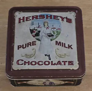 Contenedor de lata de chocolate con leche pura Hershey's 1995 - edición vintage #4 - Imagen 1 de 7