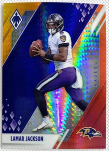 2021 Panini Phoenix Football Lamar Jackson Fire Burst Card 7 SP Baltimore Ravens - Picture 1 of 2