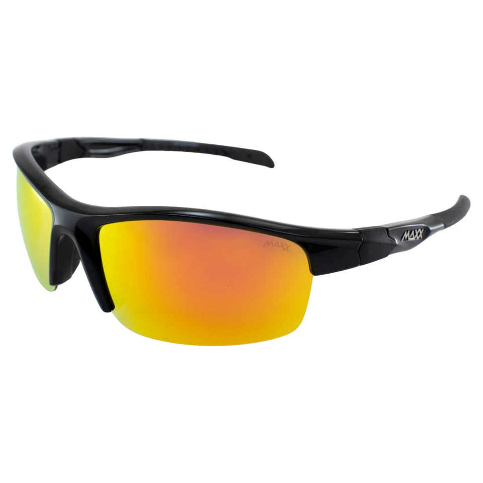 Maxx HD Sunglasses Switchback Polarized Gloss Black Mirrored Smoke Lens 57590