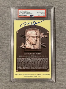 CARDINALS- TONY LaRUSSA AUTOGRAPH HALL OF FAME PLAQUE CARD PSA/DNA SLAB 186 - Picture 1 of 1