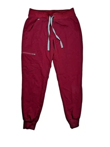 Figs Zamora Joggers Burgundy Womens Sz XS Petite Scrub Bottom Drawstring Pants - Picture 1 of 9