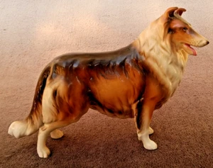 Collie Dog Shafford Figurine Large Ceramic Porcelain With Sticker - Picture 1 of 10