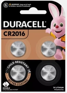 👍 DURACELL CR2016 Lithium BATTERIES Original 4 Pack - Free Shipping - Picture 1 of 1
