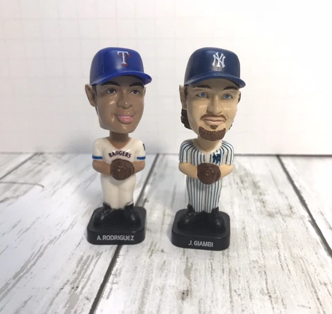 2002 Fotoball Mini Post Cereal Bobbleheads: A. Rodriguez & J Giambi Cover