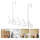 White Carbon Steel Nail Free Door Back Hooks over Clothes Hanger Rack