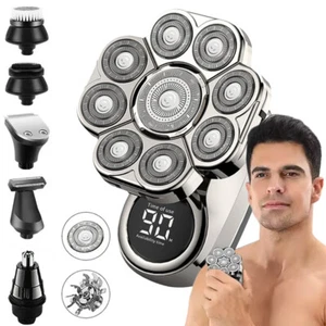 Cordless Electric Head Hair Shaver Mens Wet/Dry Skull & Bald Head Razor Clippers - Picture 1 of 15