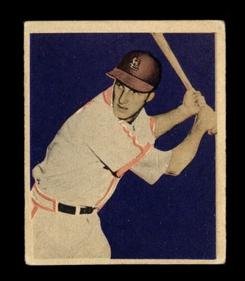 1949 Bowman No24 - Stan Musial Cardinals HOF ОЧЕНЬ ХОРОШЕЕ СОСТОЯНИЕ В ЦЕЛОМ (ОТМЕТКА НА ОБРАТНОЙ СТОРОНЕ КАРТЫ) - Изображение 1 из 2