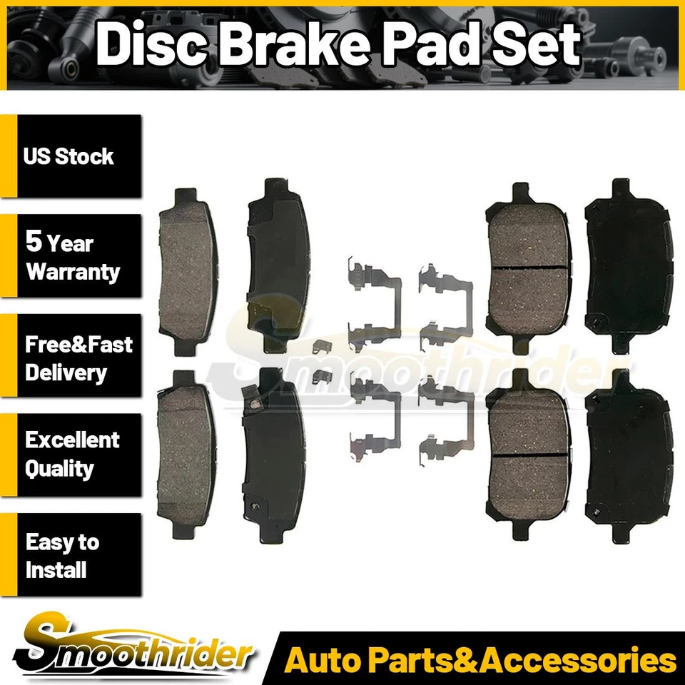 2pcs Wagner Brake Front Rear Disc Brake Pad Set For Toyota Avalon 1998-1999 - Image 1 of 3