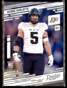 2022 Prestige Draft Picks Football George Karlaftis Boilermakers 23 RC - Bild 1 von 2