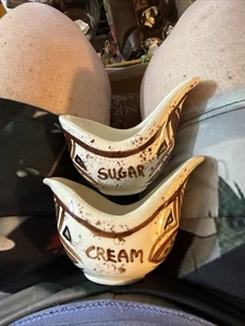signed hawaiian print cream And Sugar Bowls - Picture 1 of 11