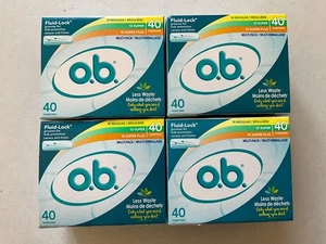 O.B. Tampons Multipack 40 Stück Fluid Lock (4er Pack) OB 3 Boxen 160 insgesamt - Bild 1 von 1
