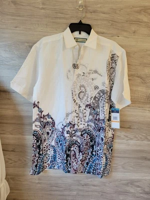 Camisa Havanera de abajo para hombre talla S/lino/rayón nueva  Foto 1 de 4