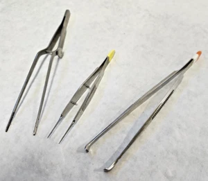 Lot Sale of 3 Karl Storz Surgical Tweezers / Forceps - 534015, N5434, E-1797 - Picture 1 of 10