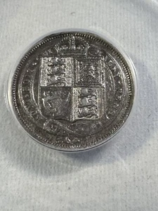 1887 Great Britain 6 Pence Graded XF 40 Details Mounts Removed by ANACS Shield - Picture 1 of 4