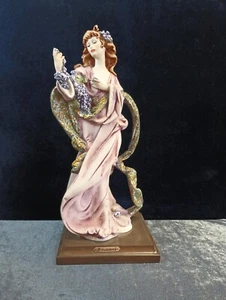 Cerámica Florence 1986 Giuseppe Armani Pergianni Cedraschi dama con uvas 12" - Imagen 1 de 11